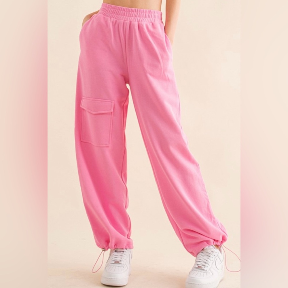 Pink Women's Track Pants - Picture 3 of 6